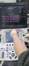 Load image into Gallery viewer, Used Ge Vivid XDClear E9 Ultrasound with cardiac M5Sc Linear 11L 2 probe transducer