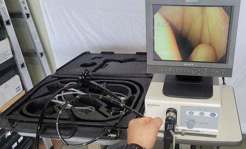 9.0mm Used Olympus GIF-V70 Gastroscope With CV70 and Sony LCD Monitor LMD1420