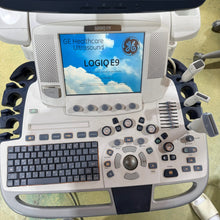 Load image into Gallery viewer, Used GE Logiq E9 Ultrasound with 3Probes L8 18i & 9L & M4S