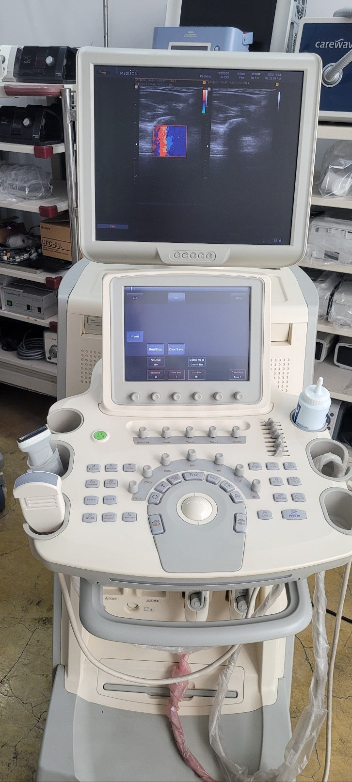 Worldwide Shipped Used Medison Accuvix V20 Ultrasound with Convex Linear Probe