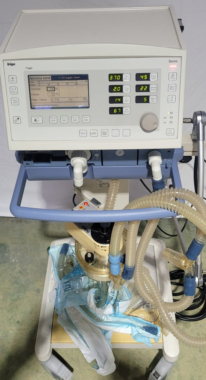 Used 5128 hours Drager Savina Ventilator Medical Equipment