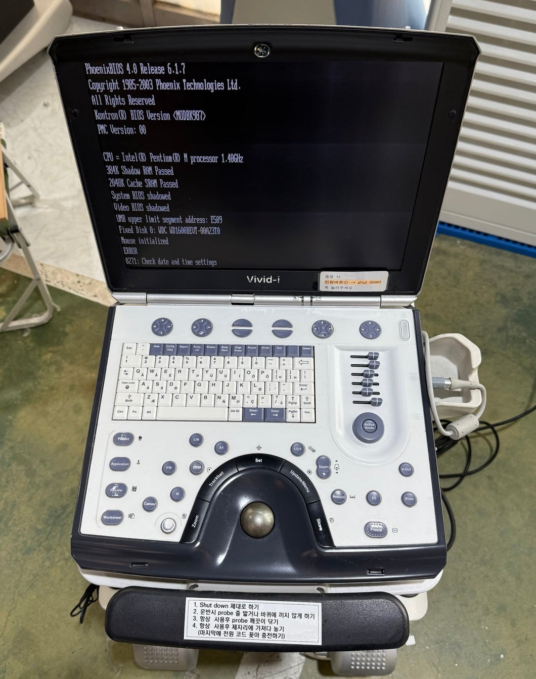 Used GE Vivid i Ultrasound Machine & Convex 4C-RS & Cardiac 3S-RS 2 Probes
