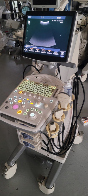 Used Hitachi Aloka F37 Ultrasound with 3 Probes (Convex, Linear