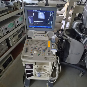 Unidad de ultrasonido GE Logiq P5 usada con sonda lineal y sonda convexa, envío a todo el mundo. Equipo médico.