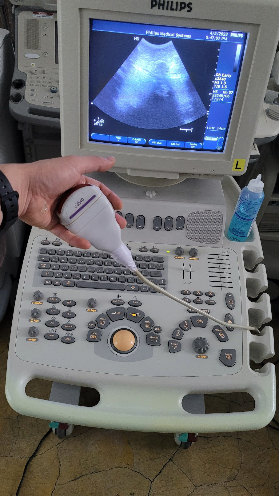 Worldwide Sell Used Phillips Envisor Hd with C3540 Convex Probe Ultrasound Machine Medical Equipment