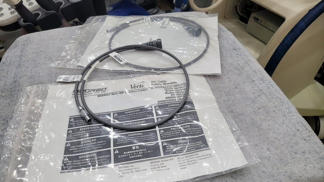 (170$ Lot 2 Pcs) New Open Box Medrad Veris Ibp Interface Cables
